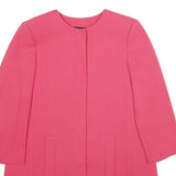 ZARA Womens Pink Jacket XS Polyester Blend Plain Button Closure Stylish Elegant