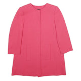 ZARA Womens Pink Jacket XS Polyester Blend Plain Button Closure Stylish Elegant