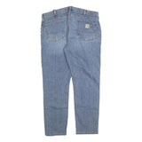 CARHARTT Mens Relaxed Light Blue Denim Jeans W38 L30 Zip Closure Pockets