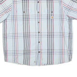CARHARTT Mens White & Grey Check Shirt XL Casual Cotton Blend Button Down Short
