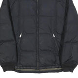 DIESEL Mens Black XL Nylon Quilted Jacket Zip Up Casual Outerwear