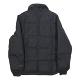 DIESEL Mens Black XL Nylon Quilted Jacket Zip Up Casual Outerwear