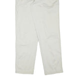 TIMBERLAND Mens Cotton Blend White Regular Straight Trousers W33 L33 Classic Zip