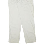 TIMBERLAND Mens Cotton Blend White Regular Straight Trousers W33 L33 Classic Zip