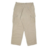 CARHARTT Mens Beige Cotton Blend Relaxed Cargo Trousers W37 L31 Workwear