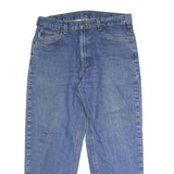 CARHARTT Mens Regular Fit Blue Denim Jeans Button W36 L27 Classic Cotton