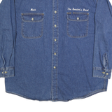 BIG MAC Mens Blue Denim Shirt XL Cotton Blend Button Front Workwear Casual
