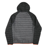 JACK WOLFSKIN Womens Black & Grey Hooded Puffer Jacket L Polyester Blend Zip