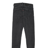 LEVI'S Womens Jeans Black Slim Skinny Denim Raw W23 L28 Zip Cotton Blend