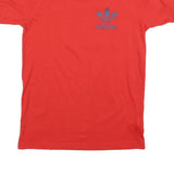 ADIDAS Mens Red & Navy Blue Graphic T-Shirt S Short Sleeve Crew Neck