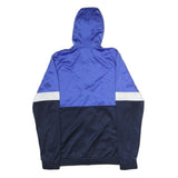 ADIDAS Mens Blue & Navy Zip Hoodie M Polyester Athletic Sportswear