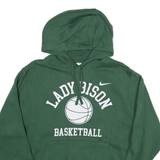 NIKE Mens Green Lady Bison Basketball Pullover Hoodie L Cotton Blend Sports