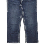 LA IDOL Womens Shorts Blue Denim L W32 Contrast Stitching Stylish Casual