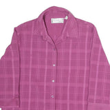 SARAH BENTLEY Womens Pink Printed Shirt Long Sleeve Collared L Button Front