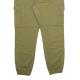 CHICOREE Womens Cotton Blend Khaki Regular Cargo Trousers W32 L28 Casual Zip