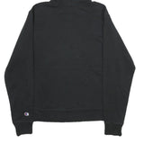 CHAMPION Mens Black Pullover Hoodie S Branded Logo Cotton Blend Casual