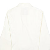 LEVI'S Womens White Button Jacket S Cotton Blend Plain Classic Casual Outerwear