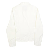 LEVI'S Womens White Button Jacket S Cotton Blend Plain Classic Casual Outerwear