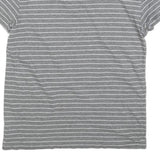 POLO RALPH LAUREN Mens Grey & White Stripe Short Sleeve Crew Neck T-Shirt S