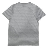 POLO RALPH LAUREN Mens Grey & White Stripe Short Sleeve Crew Neck T-Shirt S