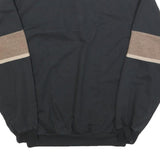 LD SPORT Mens Black & Beige Colour Block Collared M Cotton Blend Sweatshirt