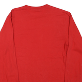 SUPREME Mens Red Long Sleeve Crew Neck Classic Cotton Blend M T-Shirt