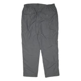 Mens Regular Grey Polyester Blend Zip Closure Trousers W34 L30 Casual Outdoor