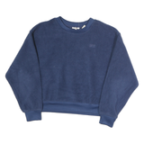 LEVI'S Mens Blue Plain Crew Neck Chunky Knit Jumper S Polyester Casual Wear