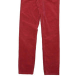 CABI Womens Cotton Blend Red Slim Skinny Trousers W26 L29 Stylish Zip Closure