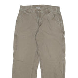 CARHARTT Mens Cotton Blend Beige Relaxed Straight Trousers W31 L28 Workwear