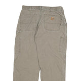 CARHARTT Mens Cotton Blend Beige Relaxed Straight Trousers W31 L28 Workwear