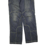 HELLFIRE Mens Jeans Blue Relaxed Straight Denim Medium W38 L36 Casual Workwear