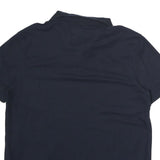 NAUTICA Mens Navy Blue Slim Fit Short Sleeve Plain Polo Shirt XL Classic