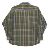 FIELDMASTER Mens Green & Yellow Check Shirt L Cotton Blend Workwear Button