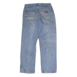 DICKIES Mens Jeans Blue Regular Straight Denim Light W30 L29 Classic Zip Cotton