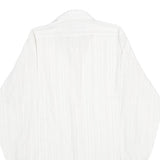 BRISTOL Mens White Shirt XS Classic Long Sleeve Button Formal Stripe