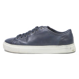 MASSIMO DUTTI Mens Leather Navy Casual Trainers UK 8 Stylish Comfortable