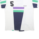 ADIDAS Mens White Blue Green Purple Graphic T-Shirt L Short Sleeve Crew Neck