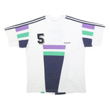 ADIDAS Mens White Blue Green Purple Graphic T-Shirt L Short Sleeve Crew Neck