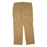 DICKIES Mens Jeans Beige Regular Straight Denim W36 L32 Workwear Cotton Blend