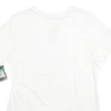 NIKE Womens White Graphic T-Shirt XL Short Sleeve Crew Neck Cotton Casual