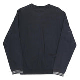 CHAMPION Mens Black Pullover Sweatshirt M Stripe Cuffs Cotton Blend Casual