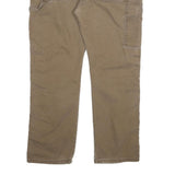 DICKIES Mens Cotton Blend Beige Regular Straight Trousers W38 L31 Workwear Zip