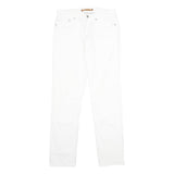 MICHAEL KORS Mens Cotton Blend White Slim Straight Trousers W32 L34 Smart Casual