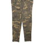 CLOCKHOUSE Mens Cotton Blend Slim Camouflage Trousers W32 L30 Cargo Pocket Zip