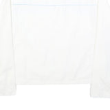 ELLESSE Womens White & Blue Retro Stripe Zip Jacket M Polyester Blend Casual