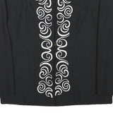 PIERRE RAFFI Womens Black Jacket M Polyester Blend Button Plain Elegant Design