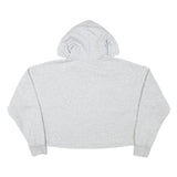 PUMA Womens Grey Hoodie XS Cropped Cotton Blend Pullover Lightweight