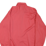 Mens Red Plain Cotton Blend Shirt M Classic Fit Button Collar Long Sleeve