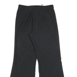Womens Black Relaxed Wide-Leg Trousers W30 L32 Zip Closure Casual Wear